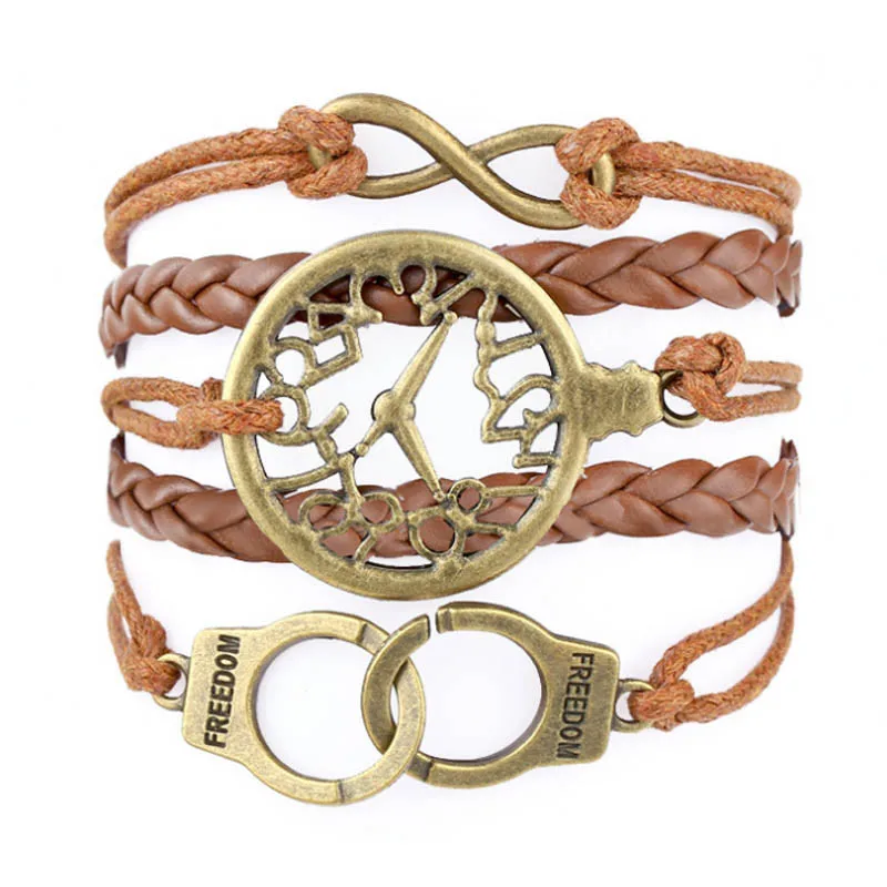 Многослойный браслет сделай сам Infinity Love кожаный на запястье|infinity love|leather cufflove charm
