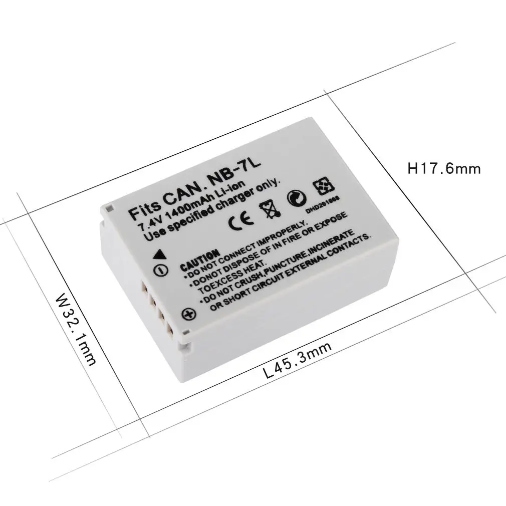 FOR Canon NB-7L 1600mAh 7.4V Battery and Charger for PowerShot G10 G11 G12 SX30 IS Digital Camera |