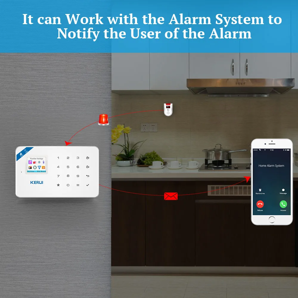 KERUI WGD13 цифровой светодиодный дисплей беспроводной WiFi LPG LNG детектор утечки