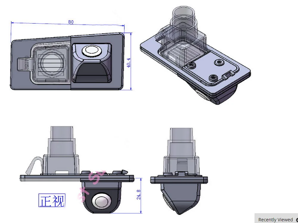 

for Hyundai/Elantra 2011 wired CCD1/3"car parking camera For Kia/Hyundai waterproof car rearview reverse camera
