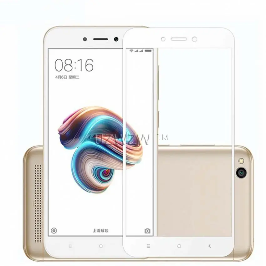 White 2 шт для Xiaomi Redmi 5A стекло полное покрытие закаленное стекло для Xiaomi Redmi 5A защита экрана 9H твердое защитное стекло - Цвет: White