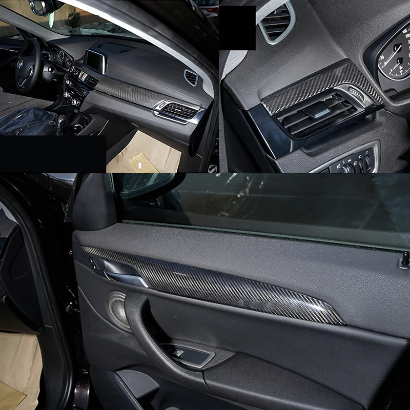 6x100% углеродное волокно подходит для BMW X1 F48 16-17 Внутренняя Крышка центральной