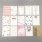 Прямоугольное крафтовое ожерельебраслет, 24 шт., 7x5 см, с принтом разных узоров, карта для упаковки ювелирных изделий