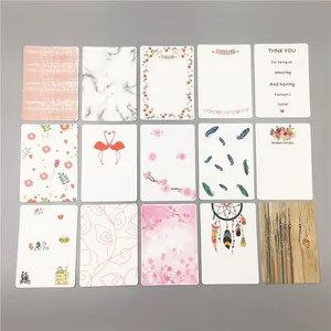 Прямоугольное крафтовое ожерельебраслет, 24 шт., 7x5 см, с принтом разных узоров, карта для упаковки ювелирных изделий