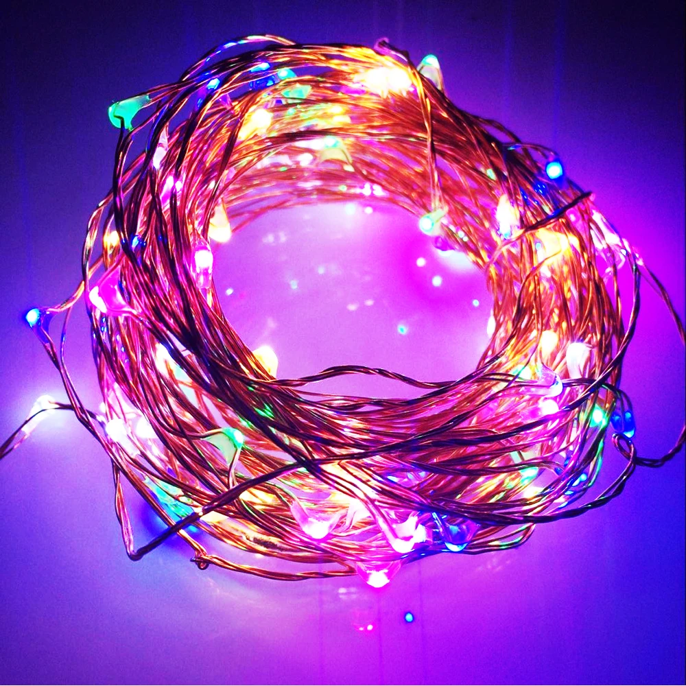 60 м 70 80 LED DC12V микро рисовая проволока медная гирлянда для вечеринки DC женский