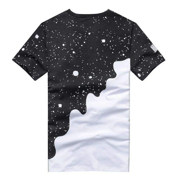 Men Summer Shirt 2015 New Camisas Hombre Short Sleeve Cotton M-3XL Milk Print T shirt Fashio Sport 3d | Мужская одежда