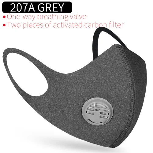 207A grey INBIKE PM2.5 Респиратор маска для бега фитнес-Тренировка Спортивная тушь для ресниц страйкбол велосипедный рот муфельные велосипедные маски для лица - Цвет: 207A grey