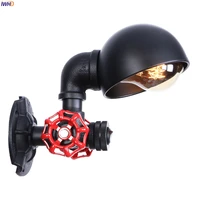 iwhd black iron metal retro led wall light fixtures home lighting loft industrial style water pipe lamp vintage wall sconce