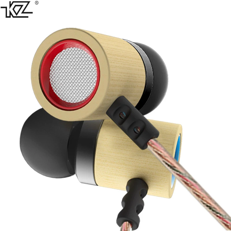KZ ED7 наушники вкладыши сабвуфер Hi Fi телефон твердый деревянный бамбуковый провод