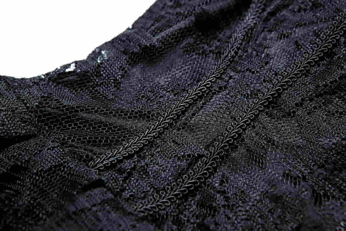 Darkinlove женское короткое черное кружевное готическое платье DW129