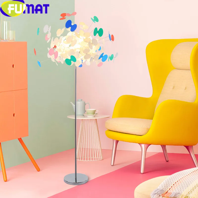 FUMAT ПВХ цветная Напольная Лампа современное освещение для помещений