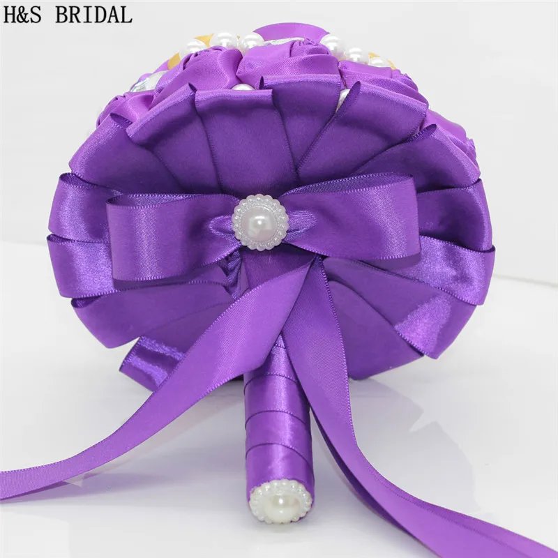H&ampS BRIDAL Pearls Wedding Flowers Bridal Bouquets Artificial Rose buque de noiva 2020 | Свадьбы и торжества