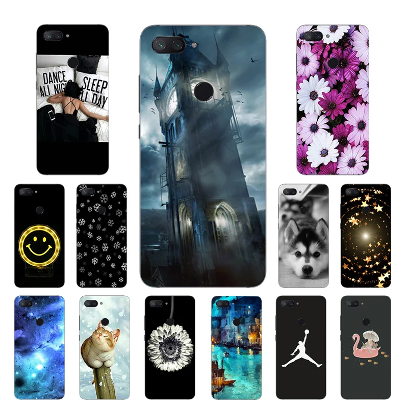 Мягкий ТПУ для Xiaomi Mi 8 Lite 6 26 дюймов смайлик чехол телефона с рисунком Youth тонкий