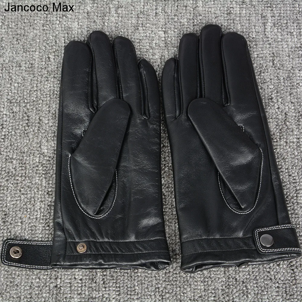 Jancoco Max мужские перчатки из натуральной кожи с сенсорным экраном зимние перчатки из натуральной овчины для активного отдыха, спортивная теплая мягкие митенки S2059
