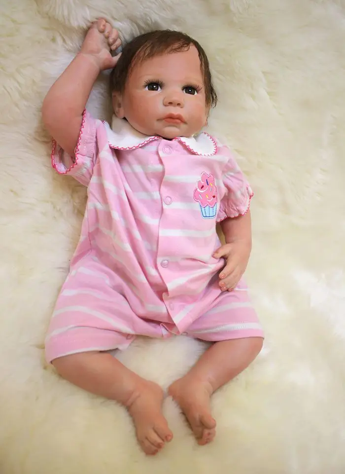 Реалистичная кукла reborn baby 18 дюймов силиконовая виниловая для новорожденных