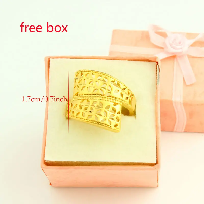 Африканское обручальное кольцо для женщин 24 к золотого цвета