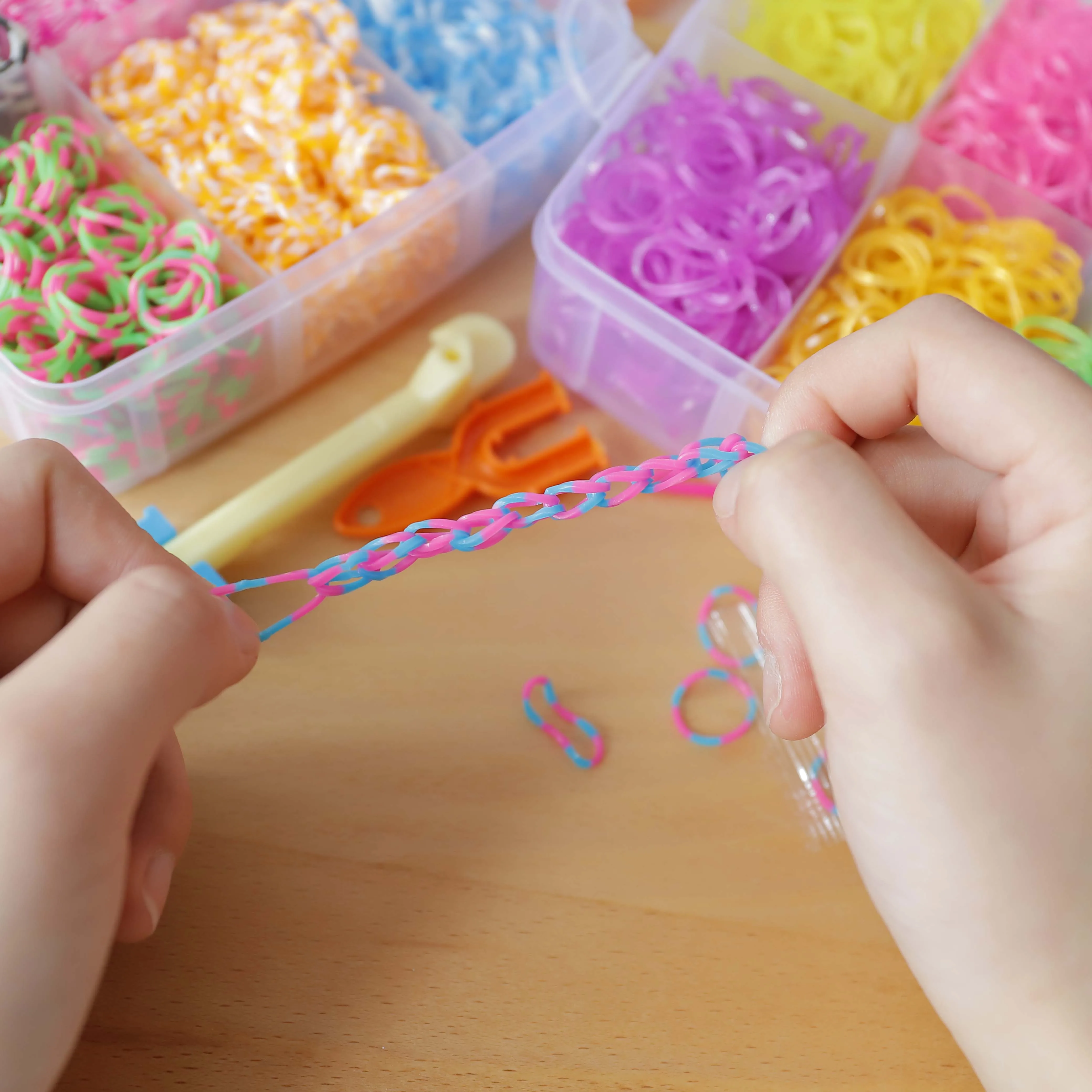 1800 шт. DIY игрушки резиновый ткацкий станок набор для детей DIY браслет силиконовые резиновые ленты эластичные радужные тканые ткацкие ленты игрушки детские товары