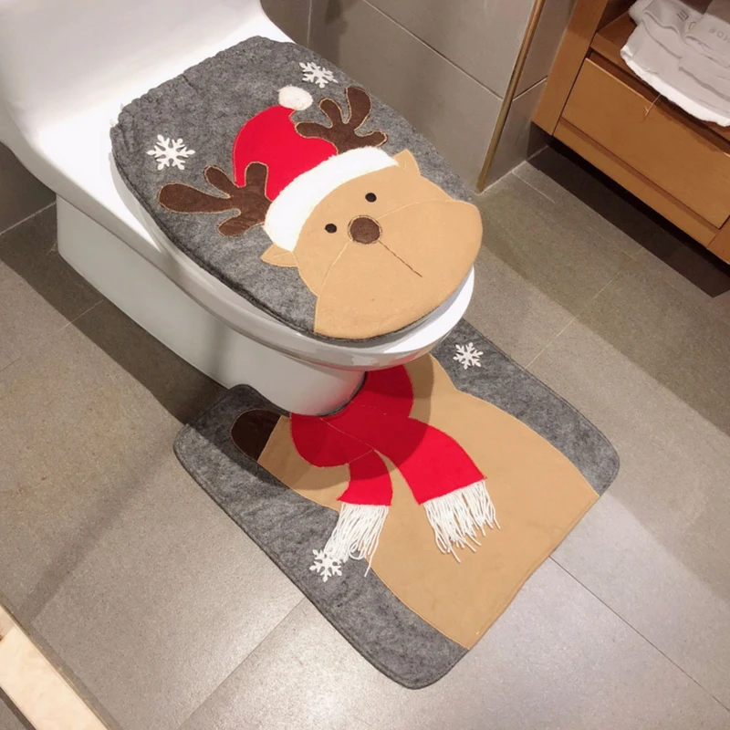 Рождественский Пасхальный набор из 2 предметов для унитаза матовой ткани