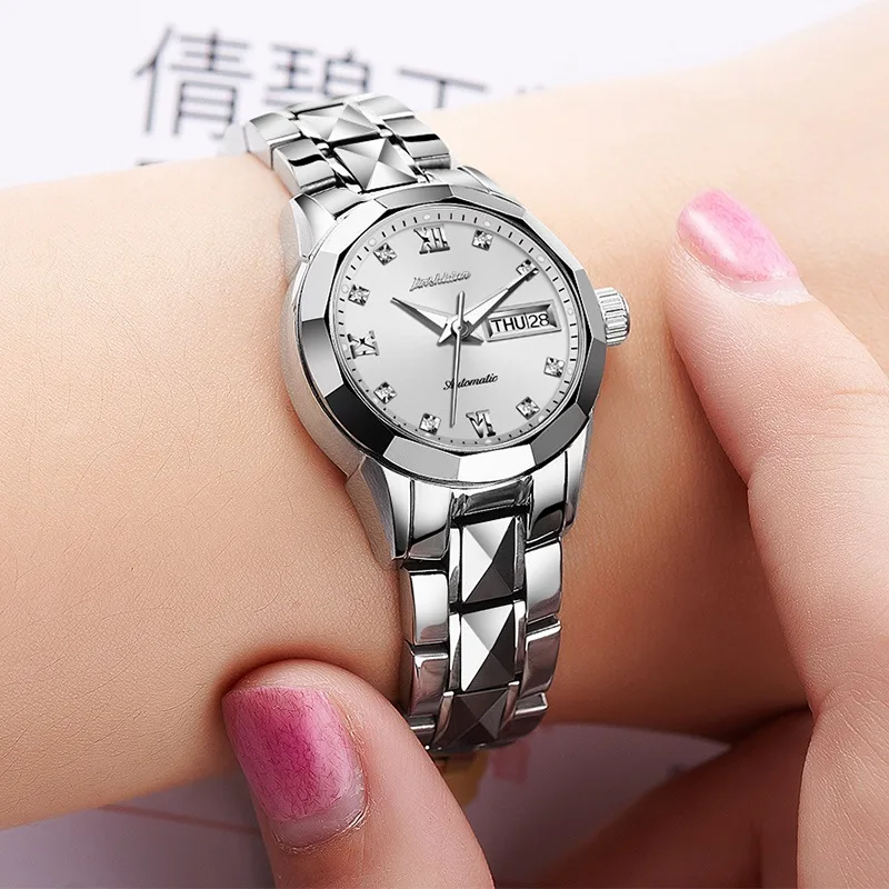 Women Watch 3 Женские часы JSDUN, высокое качество, модные механические Женские наручные часы из нержавеющей стали, роскошные женские часы из розового золота для мужчин - Цвет: Women Watch 3