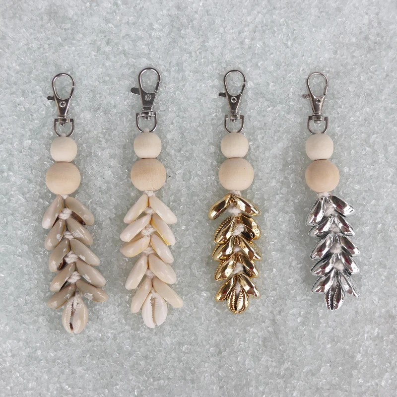 Бесплатная доставка (2 шт./лот) оболочка Cowrie брелок для ключей натуральный корпус