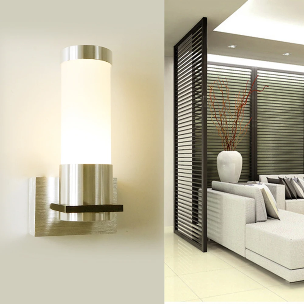 Матовый Бра Настенные светильники Акриловые полупрозрачный абажур алюминиевая