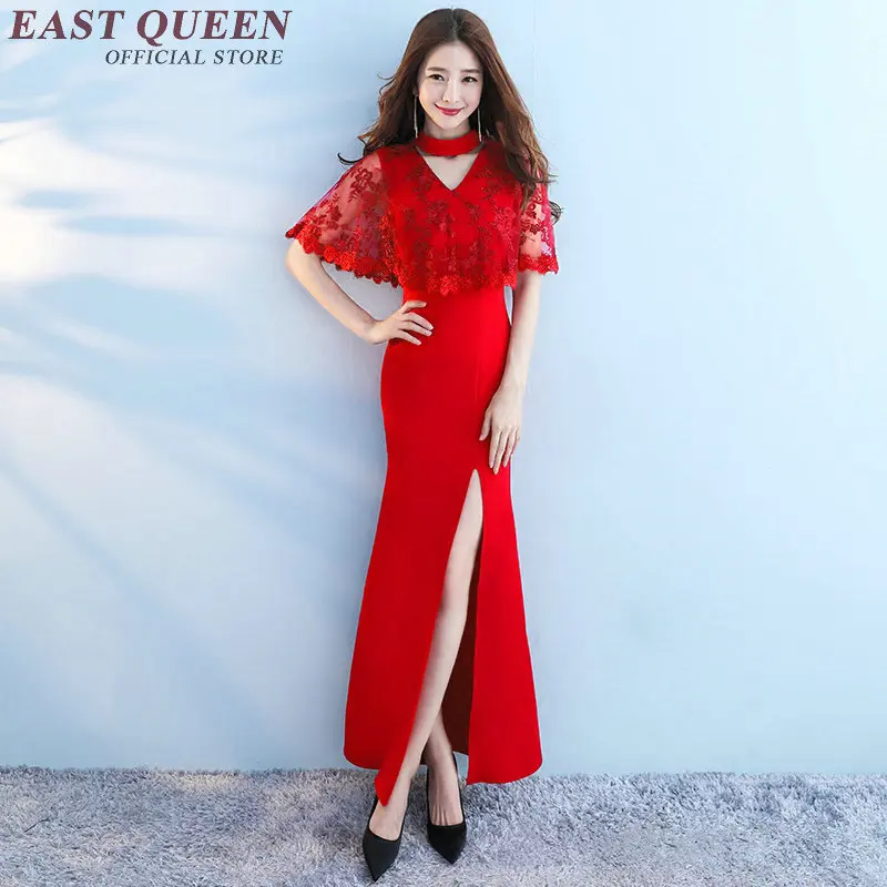 Женское платье qipao традиционное китайское с Боковым Разрезом китайский стиль