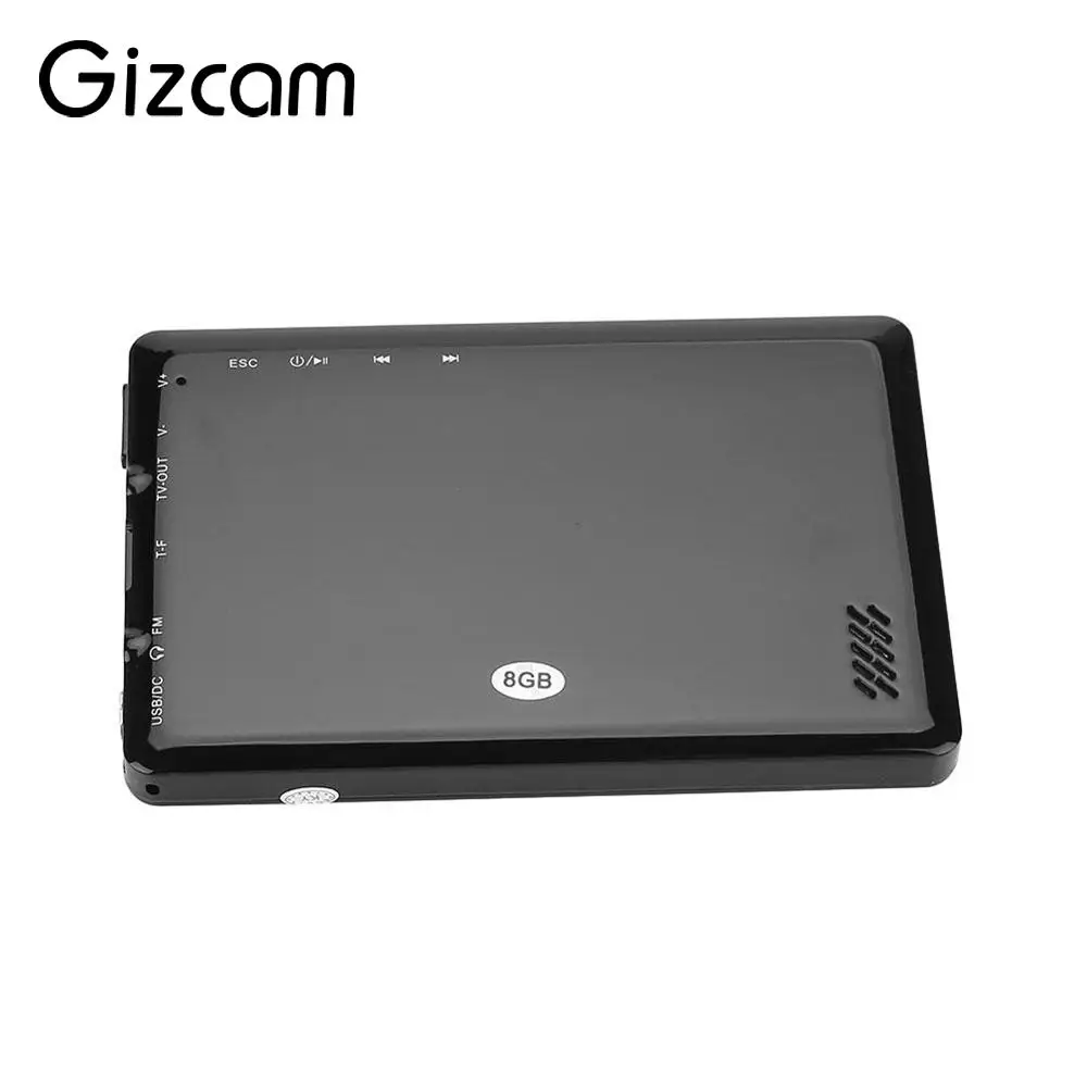 Gizcam Портативный 8 Гб 4 3 дюймов сенсорный HD ЖК экран MP4 MP3 MP5 медиаплеер Видео FM Радио