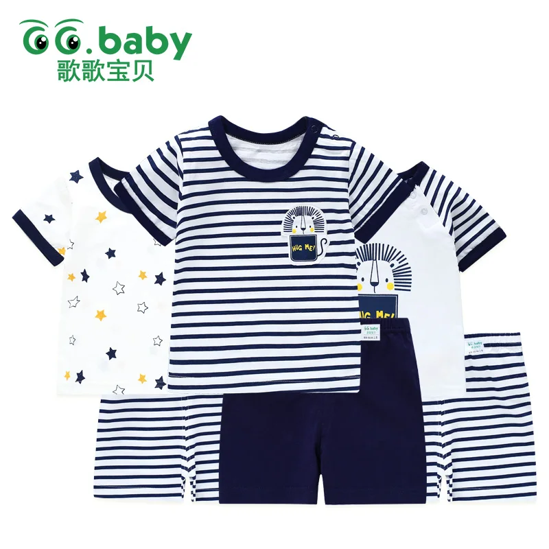 2pcs/set Animal Baby Boy Clothes Set Newborn Girl Outfit Summer Suit Sets Tracksuit Clothing | Детская одежда и обувь