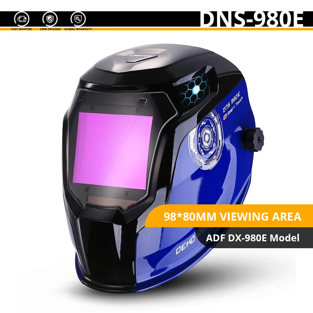 DNS-980E DEKO новая сварочная маска череп Солнечная Авто Затемнение регулируемый диапазон 4/9-13 электрический шлем сварочные линзы для сварочного аппарата - Цвет: DNS-980E