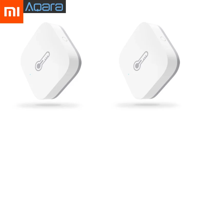 2Pcs Xiaomi Aqara умный датчик температуры и влажности воздуха датчик окружающей среды работает с Android IOS Mijia APP управление - Цвет: 2Pcs