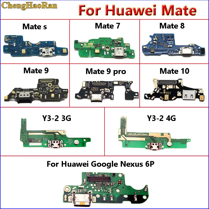 ChengHaoRan для Huawei Mate s 7 8 9 10 9pro Y3 2 3G 4G Google nexus 6p USB разъем док плата зарядного порта
