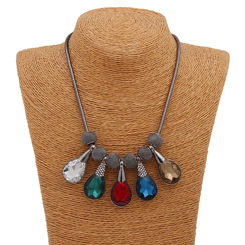 1 Piece Luxury Bright Crystal Rhinestone Choker Clavicle Statement Necklace Pendant Fashion Women Jewelry | Украшения и