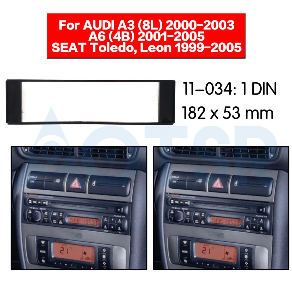 2 din панель для AUDI A3 (8L) 2000-2003 A6 (4B) 2001-2005 сиденье Толедо Leon 1999-2005 установочный