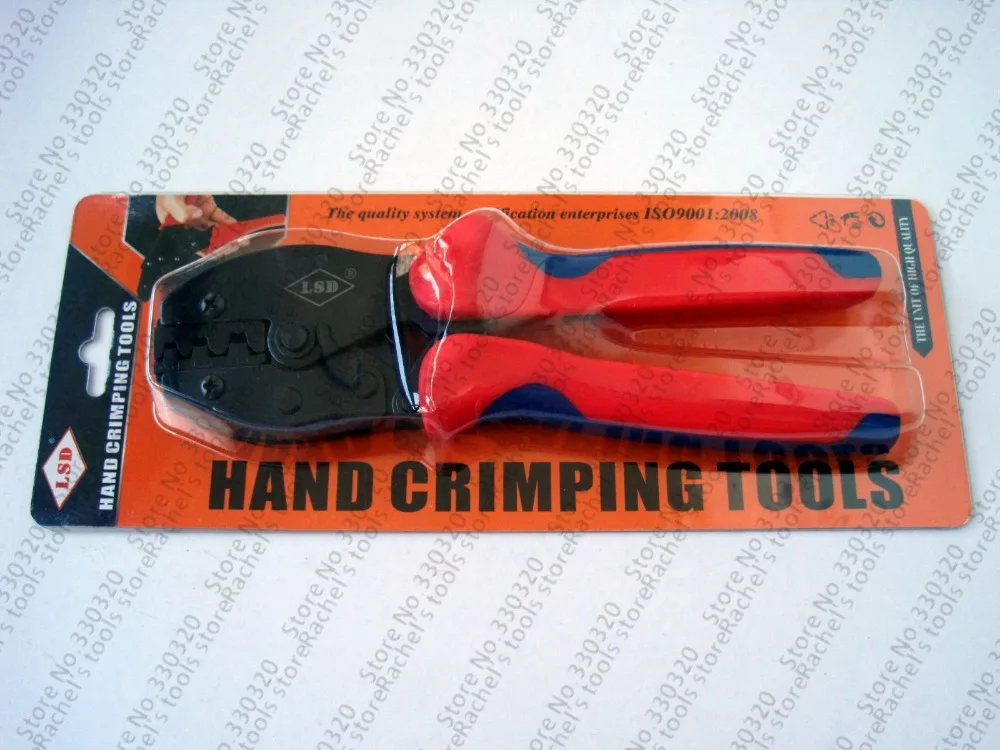 Обжимной инструмент с храповым механизмом для открытых цилиндрических клемм