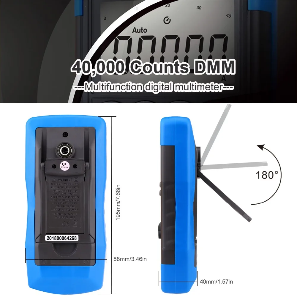 Multimetro HoldPeak HP-770D цифровой мультиметр с автоматическим диапазоном истинных RMS/частота/температура тест и сумка для переноски