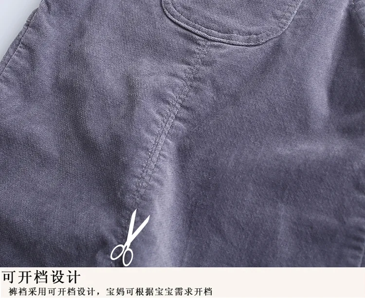 Вельветовые Комбинезоны для маленьких детей Модный черный комбинезон на весну и