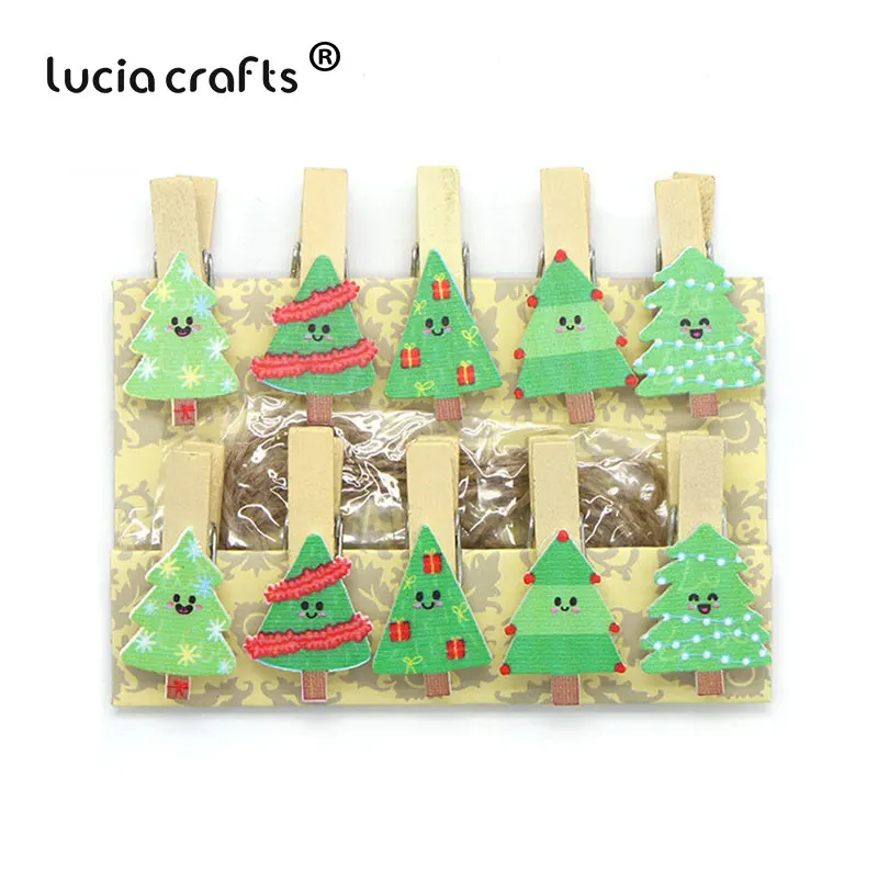 Lucia crafts 1 упаковка 3,5*2 см Мультфильм деревянный зажим пеньковая веревка фото бумага ремесло для альбома домашний декор DIY офисные принадлежности E1202