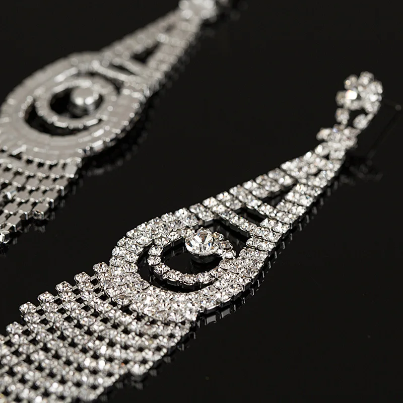 YFJEWE модные новые посеребренные кристаллические длинные висячие серьги для