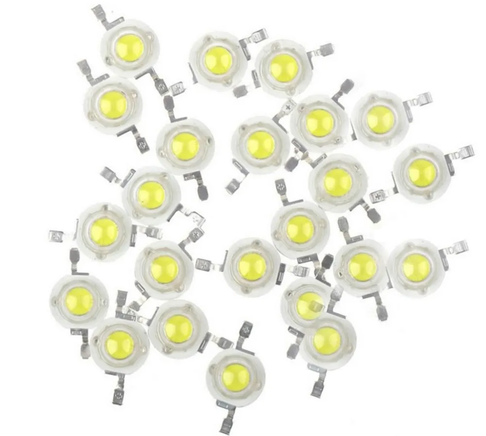 

100pcs High Power 1W 3.2V 300mA / 2W~ 3W 3.4V 600mA Cool White Warm White Neutral White LED Bulb Diodes Light Lamp Bulb Parts