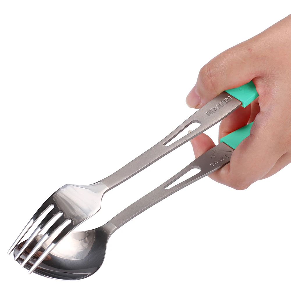 Toaks ложка-вилка титановая Ультралегкая Экологически чистая вилка Spork ложка в