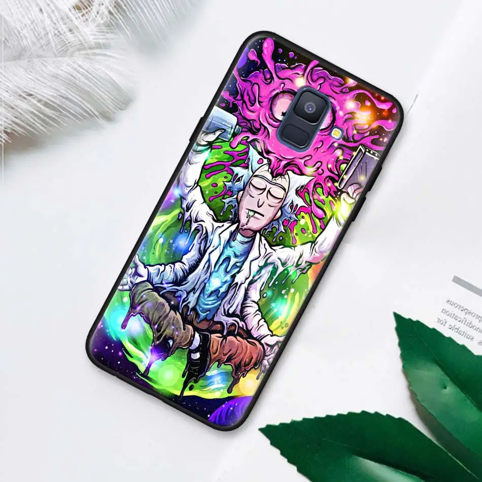 Рик и Морти силиконовый мягкий чехол для samsung Galaxy A50 A70 A40 A10 A20 A30 A60 A9 A8 A6 A7 черный чехол Крышка