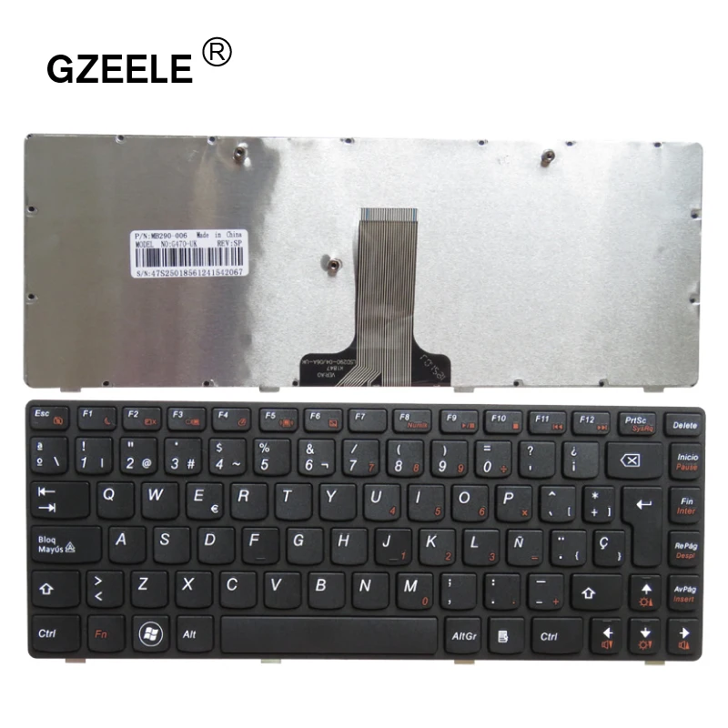 Клавиатура для ноутбука GZEELE новая испанская клавиатура LENOVO G470 V470 B470 B490 G475 B475E V480C