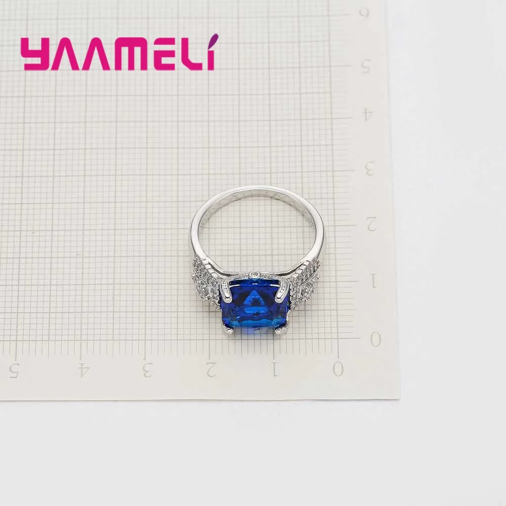 Новинка новейший Классический дизайн кольцо на палец выложенное морским синим