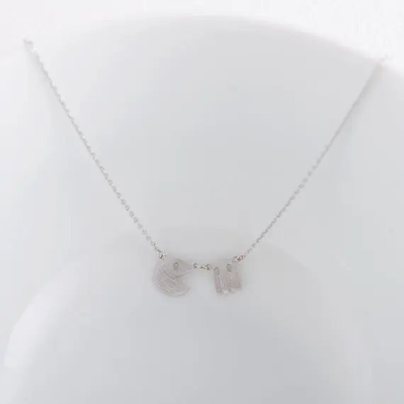 Трендовое женское ожерелье с золотым и серебряным покрытием подвеска героями