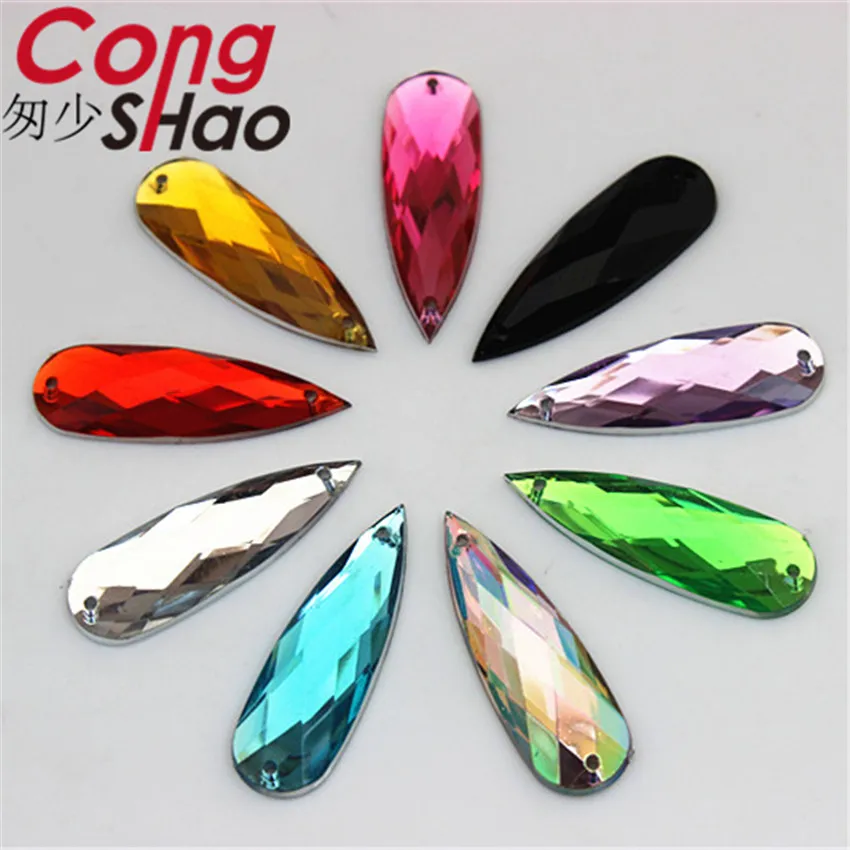 Красочные Акриловые стразы Cong Shao 50 шт. 10*30 мм кристаллы и камни с плоской задней