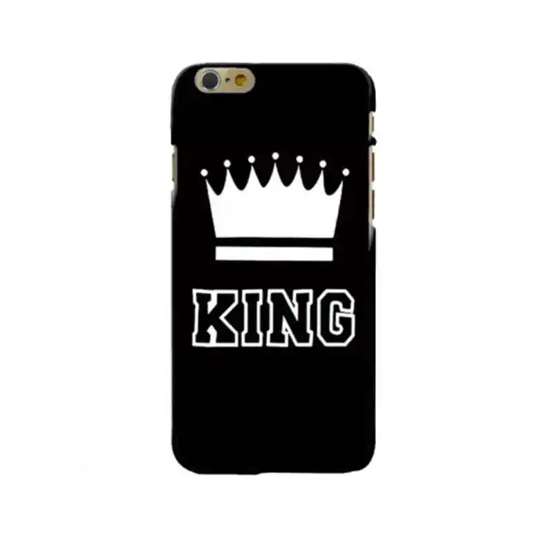 Fundas Модный чехол с Королевской короной для пары черный матовый телефона iPhone XS SE 6