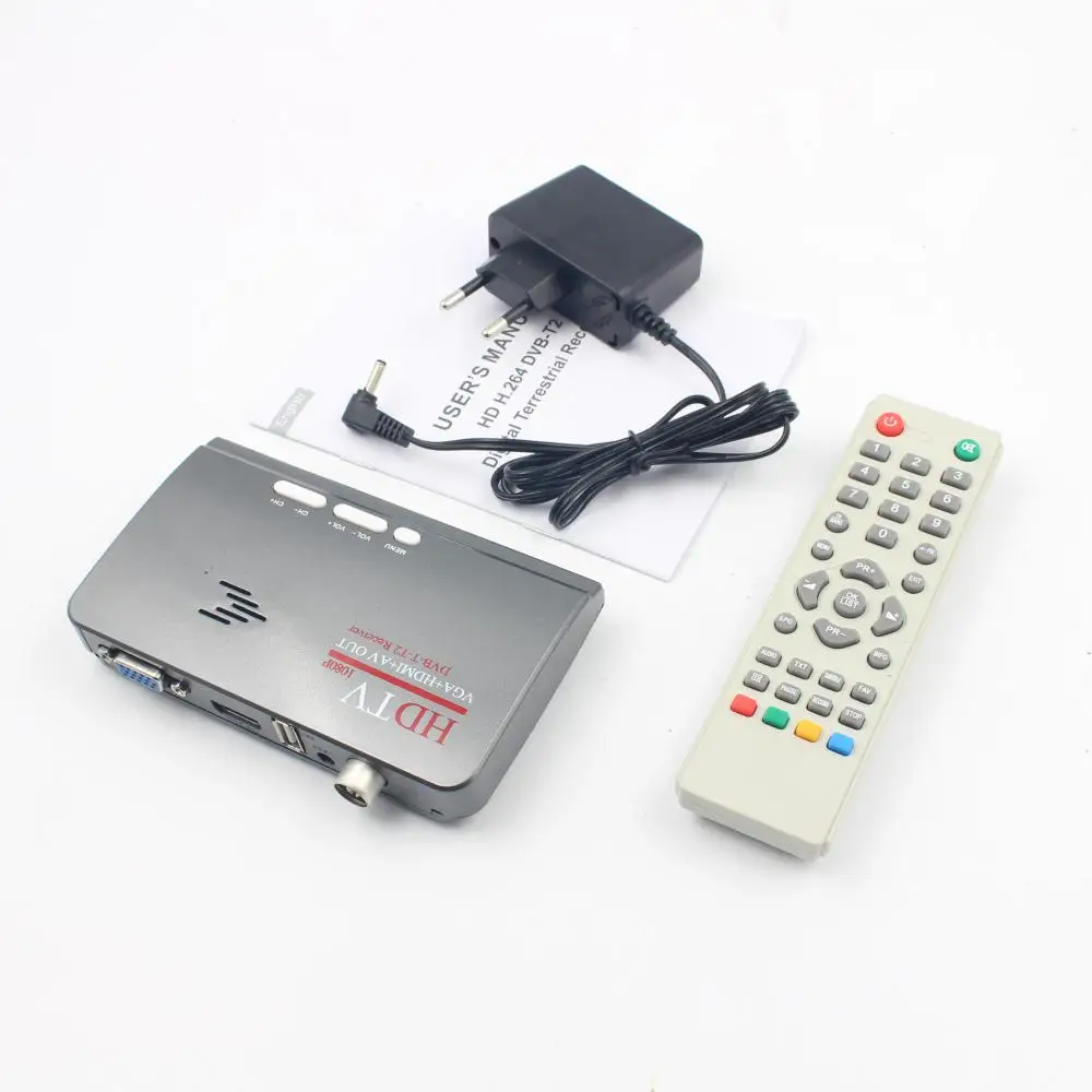 DVB T T2 спутниковый ТВ приемник USB LAN HDMI 1080P VGA CVBS тюнер с пультом дистанционного