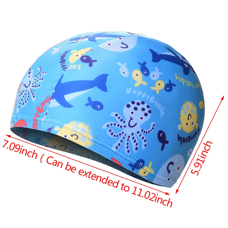 

Waterproof Swimming Cap Children Elastic Cartoon Printed Swimming Caps Sports Pool Cute Swim Hat For Old Kids/Boys/Babys