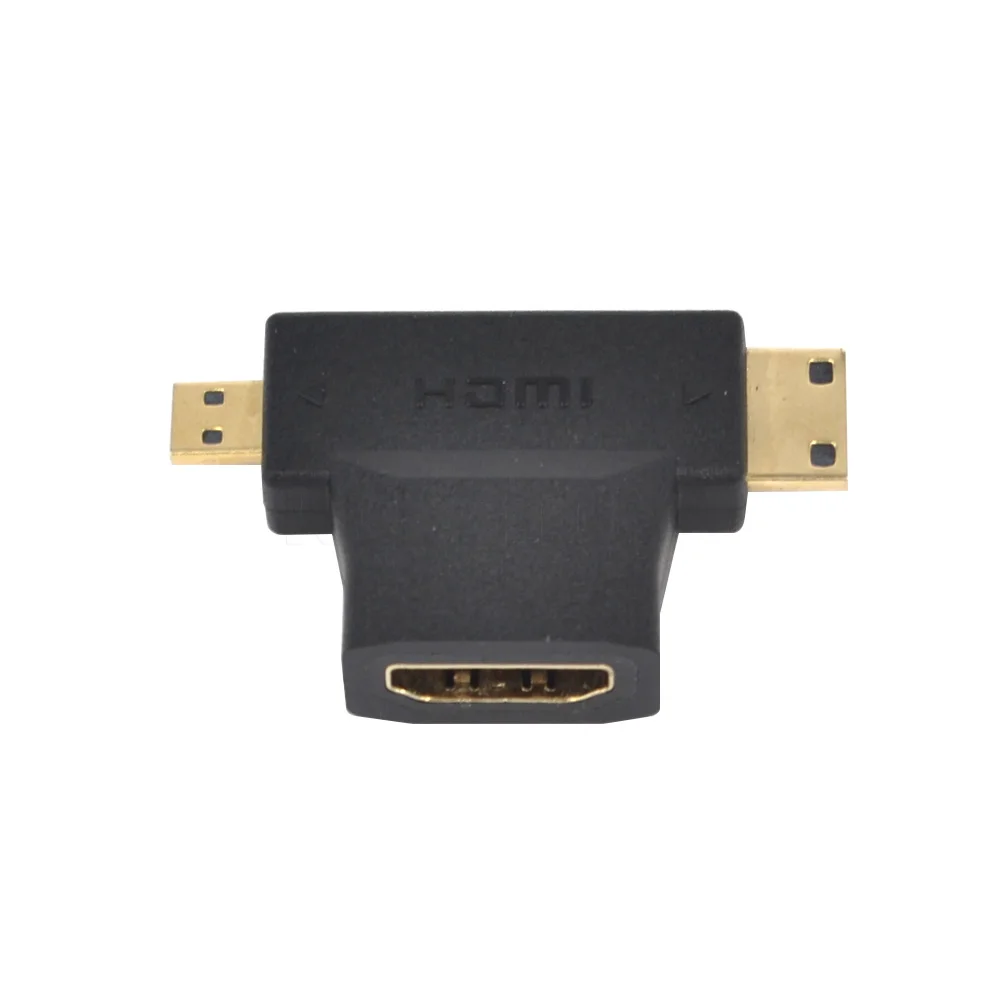 Высокоскоростной адаптер 3 в 1 V1.4 1080P HDMI совместимый с женским и мужским разъемами