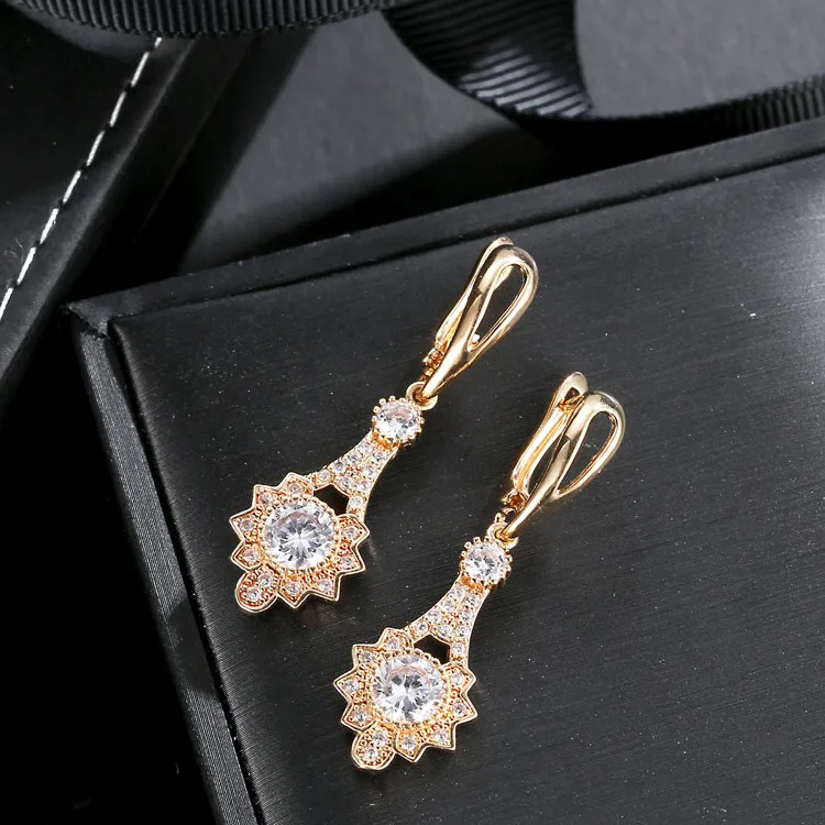 Cluster Oval Gems Brown Champange Orange Morganite Cubic zirconia 925 Sterling Silver Jewelry Drop Dangle Earrings S5506 | Украшения и